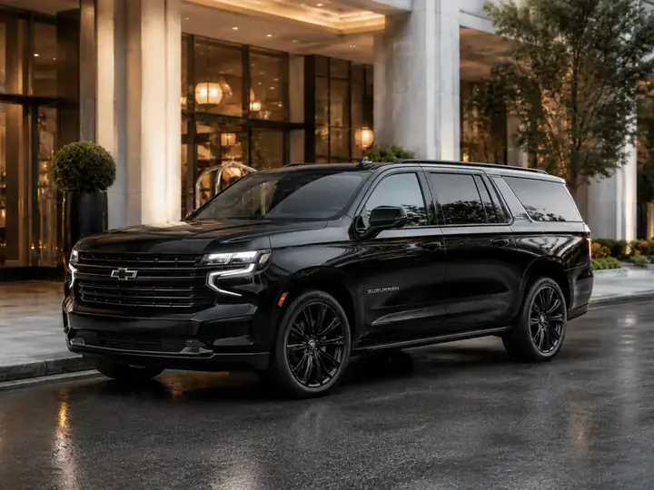Black Chevrolet Suburban luxury SUV