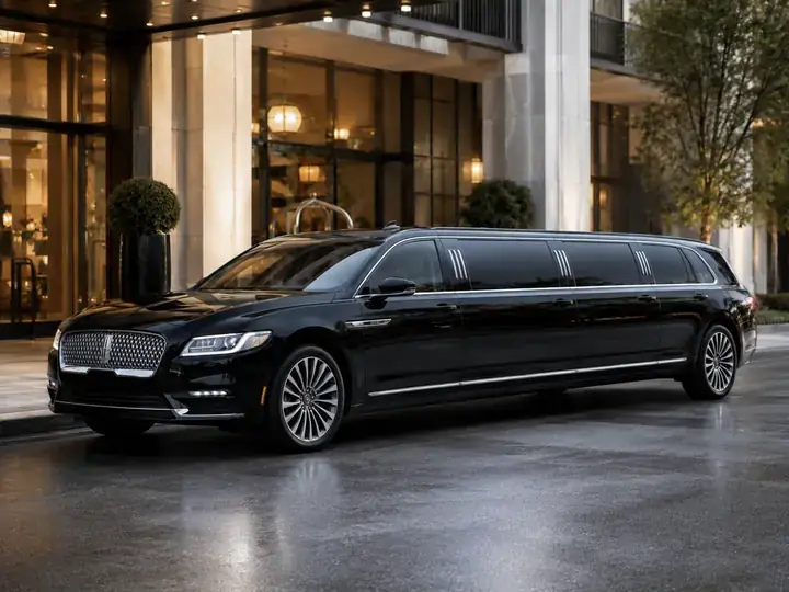 Black stretch SUV limousine